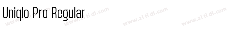 Uniqlo Pro Regular字体转换